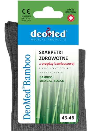DEOMED BAMBOO - Antyzapachowe skarpetki zdrowotne bambusowe